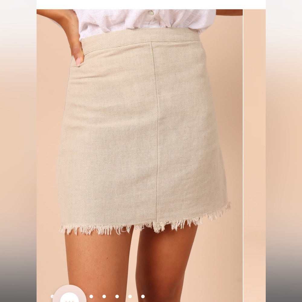 Mini linen skirt